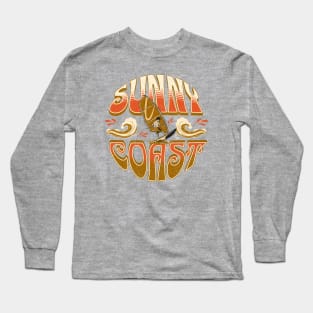 Sunny Coast, Sunshine Coast Distressed Vintage Graphic Long Sleeve T-Shirt